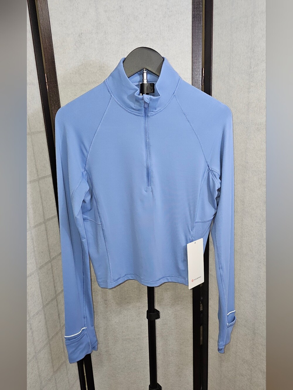 ​NWT Lululemon It’s Rulu Cropped Half Zip in Pitch Blue (Size Large)